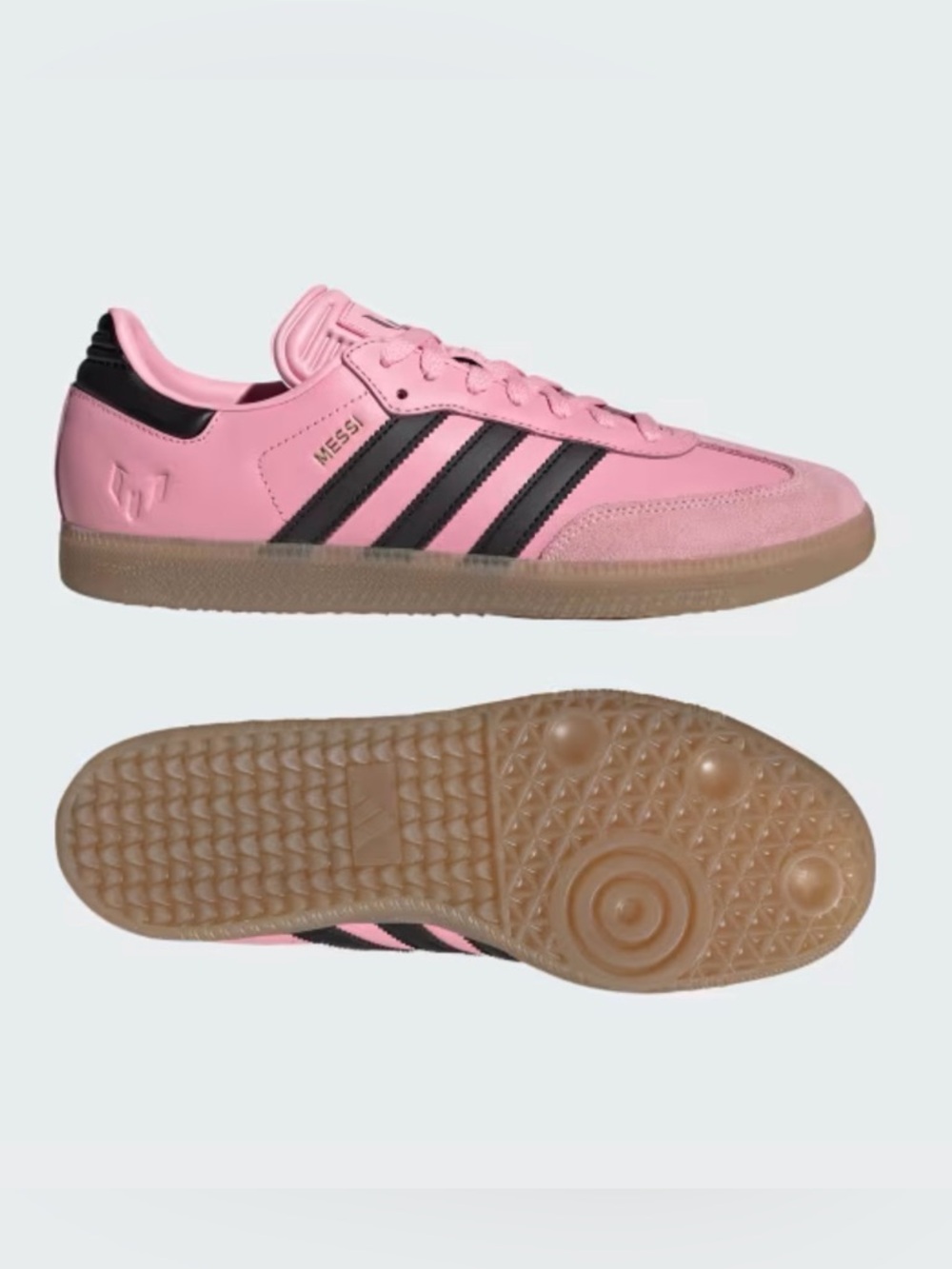 NWT Adidas Samba Messi “InterOG Pink with Black Stripes Sz 7.5